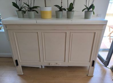 king size headboard solid wood white , off-white, beige,  creamy, ivory, eggshell , ecru