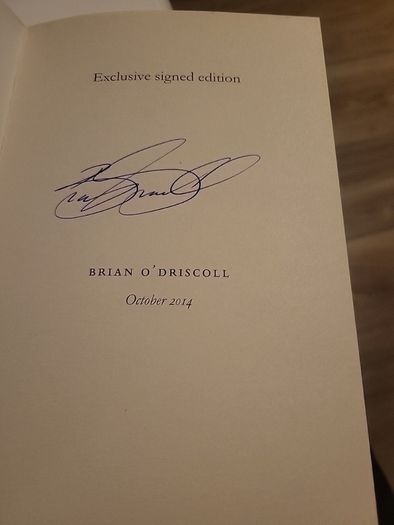 Brian O'Driscoll The Test signed edition book