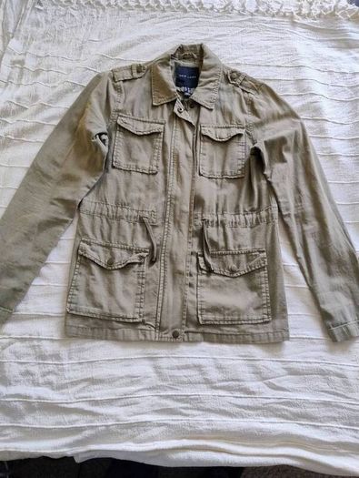 New Look green cotton jacket in very good condition see last three photos for exact measurements FREE STANDARD POSTAGE INCLUDED