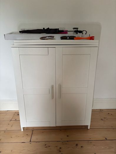 IKEA white BRIMNES cabinet with doors, white, 78x95 cm