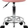 MULTIPLE COLOURS AVAILABLE  PU Leather Round Rolling Stool with Foot Rest Swivel Height Adjustment Spa Drafting Salon Tattoo Work Office Massage Stools Task Chair Small Image 2