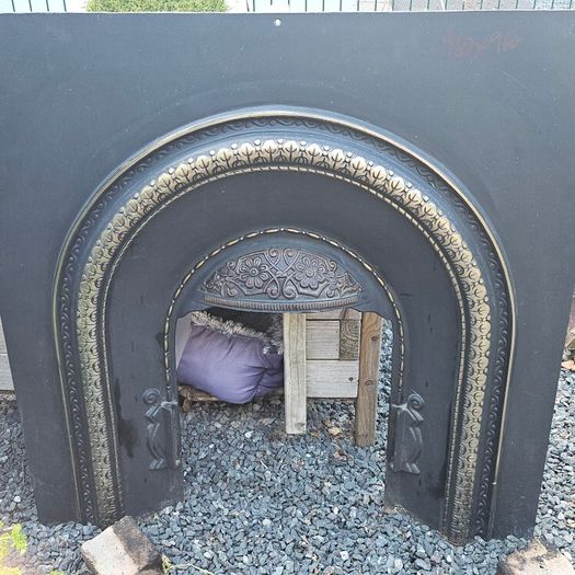 black cast iron fire surround