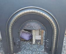 black cast iron fire surround