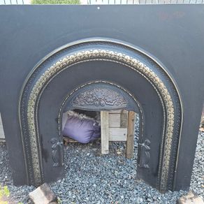 black cast iron fire surround