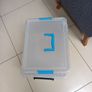Plastic Storage Box With Lids x 2 - Different  Sizes. Image 4