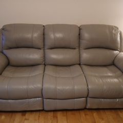 3 Seater Leather Recliner Sofa and Recliner Armchair