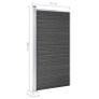 Fence Panel WPC 95x186 cm Black Image 9