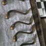 Brass Coathooks Vintage Antique brass set of 5 original coathooks Image 2
