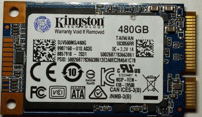 Kingston 480gb Msata Ssd - Suv500ms