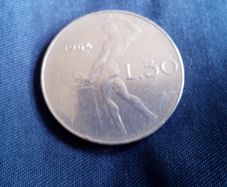 50 Lira Italian Coin. 1964.