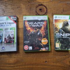 Gears of War, Sniper Ghost Warrior, Assassin's creed 1 and 2 double pack bundle