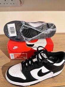 W Nike Dunk Low Panda Black and White Size 4