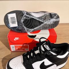 W Nike Dunk Low Panda Black and White Size 4