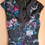 TED BAKER MARCELA black oriental floral dress midi Size 2 UK 10 Image 3