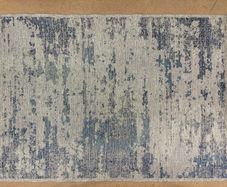 Aged - look Blue rug