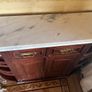Italian-Style Mahogany Credenza / Sideboard with Marble Top Image 3