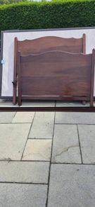 4ft Mahogany bed ends with bace and irons