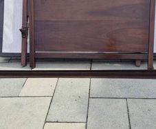 4ft Mahogany bed ends with bace and irons