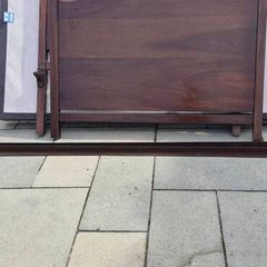 4ft Mahogany bed ends with bace and irons