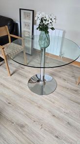 Glass dining table