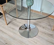 Glass dining table