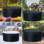 Round Garden Furniture Covers Waterproof, Large Table Cover 250x90cm, Heavy Duty 420D Outdoor Windproof, Anti-UV Circular Patio Set Black Image 7