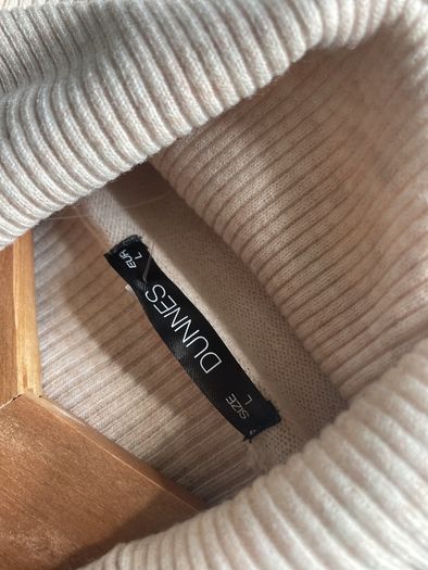 Beige cowl neck jumper plus size