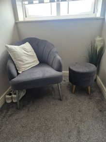 Chair and footstool