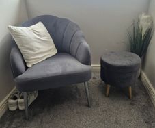 Chair and footstool