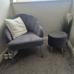 Chair and footstool