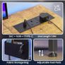 L Shaped Gaming Desk with LED Lights & Power Outlets, 120 x 80cm Corner Computer Image 6
