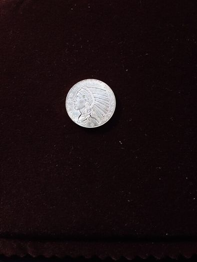 1/10 oz Incuse Indian Silver Round (.999 Fine Silver)- Golden State Mint