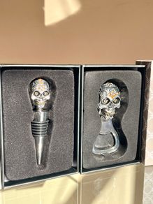 Tipperary Crystal Skull Bottle Opener & Wine Stopper
