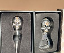 Tipperary Crystal Skull Bottle Opener & Wine Stopper