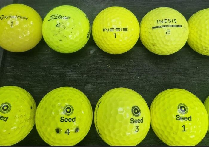 30 preused colored golf balls