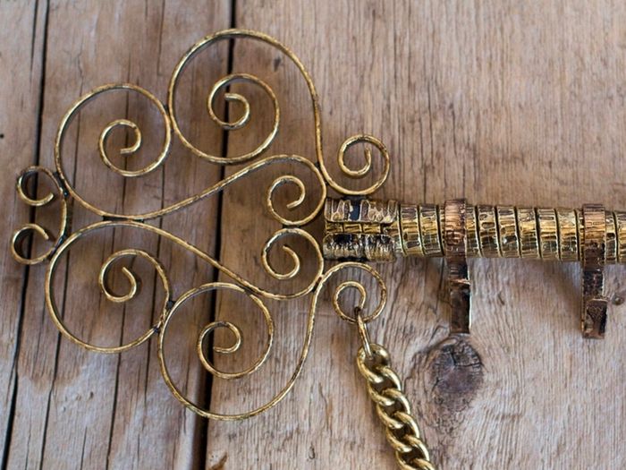 Vintage Brass Key Rack, Brass Key Holder, Keys Organizer, Brass Key Hanger