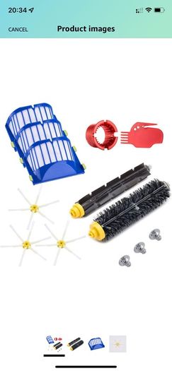 Robot vacuum parts Accessories Kit for iRobot Roomba 600 Series 694 692 690 680 660 665 651 650 614 Robot Vacuum Cleaner, Replacement Parts Bristle & Flexible Beater Brush, Filter, Side Brushes