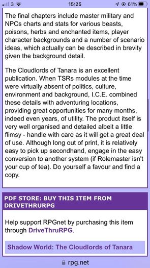 The Cloudlords of Tanara(1984)