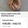 Vintage brown leather pouch Image 2