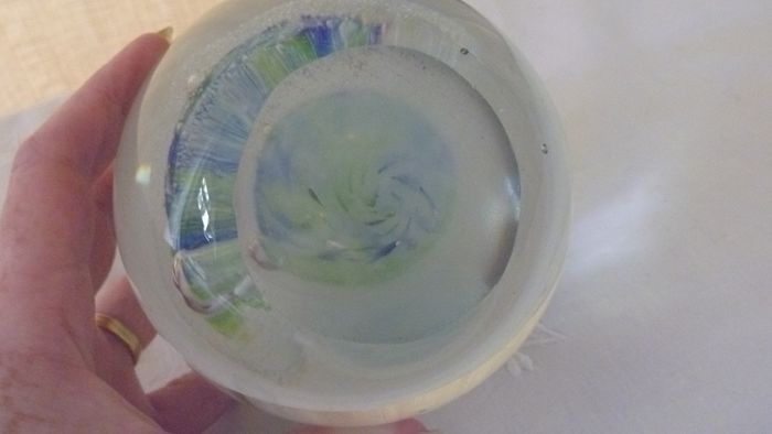Glass Jellyfish Paperweight