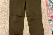 Zara Olive Green Biker Jeans