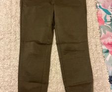Zara Olive Green Biker Jeans