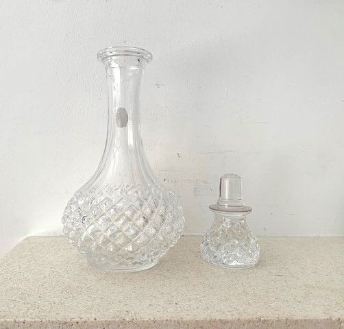 Vintage French Crystal Decanteur 1980s