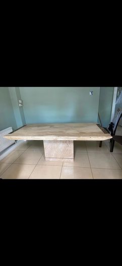 Solid Dining Table and Matching Cabinet
