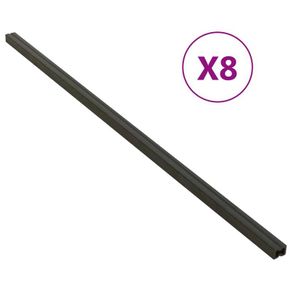 Decking Joist 8 pcs Black 170x3x4 cm WPC