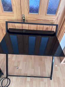 Black Glass Office / Computer Desk
