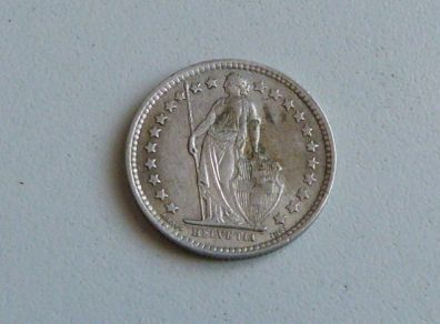 Swiss silver half franc