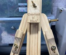 Crawford and black artist easel