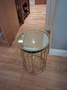 Glass circular occasional tables