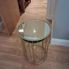 Glass circular occasional tables